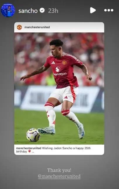 桑乔转发曼联为他庆生的动态，魔迷热议：坏了，该不会真要回来吧
