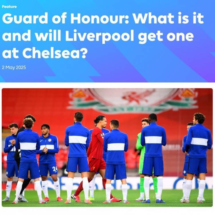 切尔西曾4次为英超冠军列队，2020年7队为利物浦列队